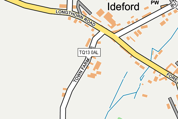 TQ13 0AL map - OS OpenMap – Local (Ordnance Survey) TQ13 0AL map - OS OpenMap – Local (Ordnance Survey)