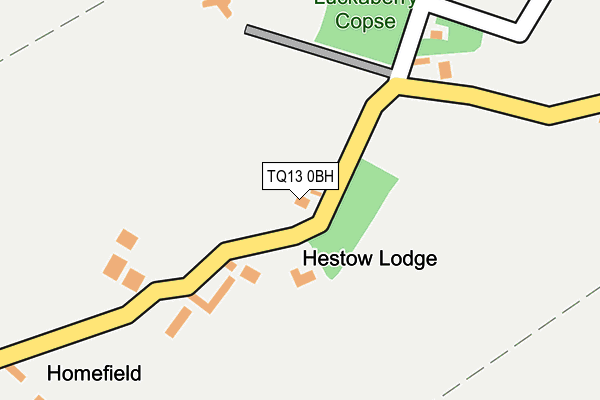TQ13 0BH map - OS OpenMap – Local (Ordnance Survey) TQ13 0BH map - OS OpenMap – Local (Ordnance Survey)