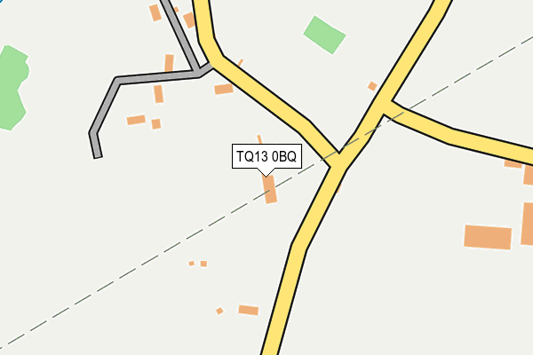 TQ13 0BQ map - OS OpenMap – Local (Ordnance Survey) TQ13 0BQ map - OS OpenMap – Local (Ordnance Survey)