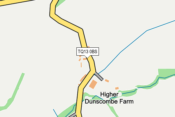 TQ13 0BS map - OS OpenMap – Local (Ordnance Survey) TQ13 0BS map - OS OpenMap – Local (Ordnance Survey)