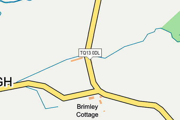 TQ13 0DL map - OS OpenMap – Local (Ordnance Survey) TQ13 0DL map - OS OpenMap – Local (Ordnance Survey)