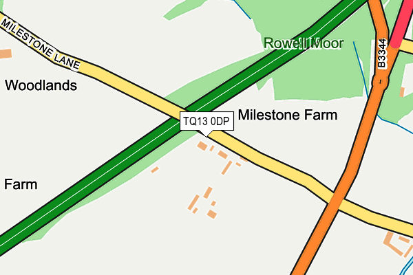 TQ13 0DP map - OS OpenMap – Local (Ordnance Survey)