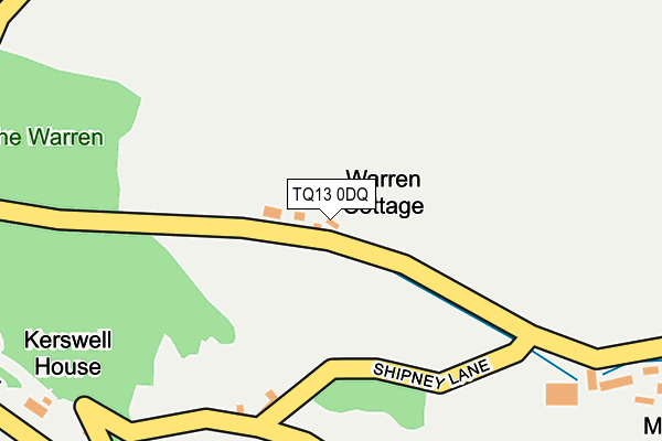 TQ13 0DQ map - OS OpenMap – Local (Ordnance Survey) TQ13 0DQ map - OS OpenMap – Local (Ordnance Survey)