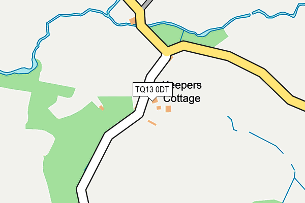 TQ13 0DT map - OS OpenMap – Local (Ordnance Survey) TQ13 0DT map - OS OpenMap – Local (Ordnance Survey)