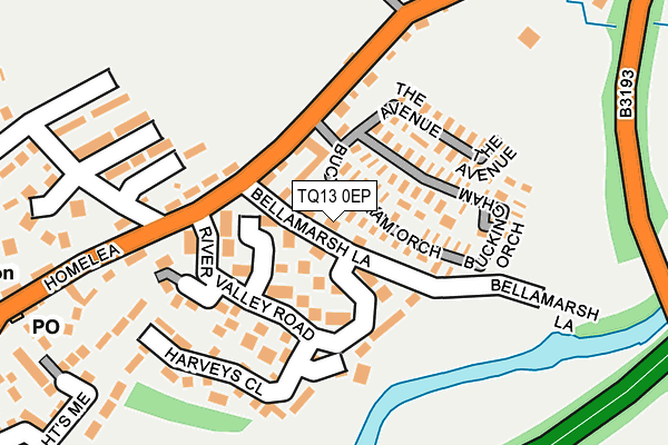TQ13 0EP map - OS OpenMap – Local (Ordnance Survey) TQ13 0EP map - OS OpenMap – Local (Ordnance Survey)