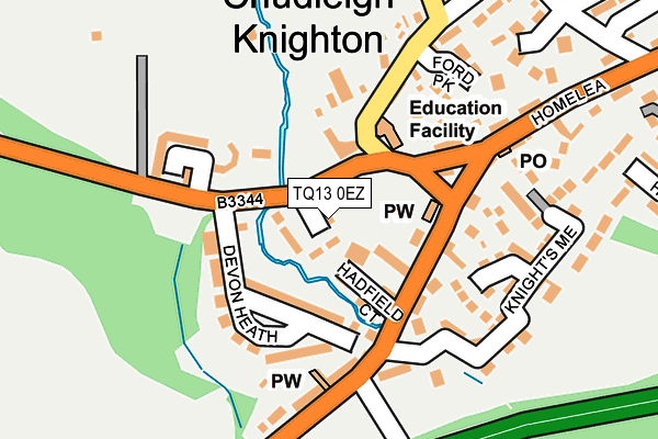 TQ13 0EZ map - OS OpenMap – Local (Ordnance Survey) TQ13 0EZ map - OS OpenMap – Local (Ordnance Survey)