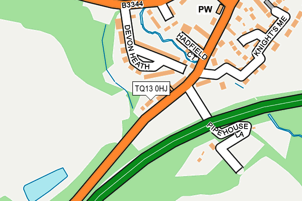 TQ13 0HJ map - OS OpenMap – Local (Ordnance Survey) TQ13 0HJ map - OS OpenMap – Local (Ordnance Survey)