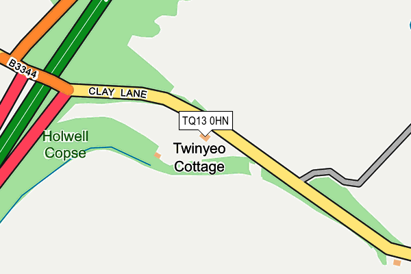 TQ13 0HN map - OS OpenMap – Local (Ordnance Survey)