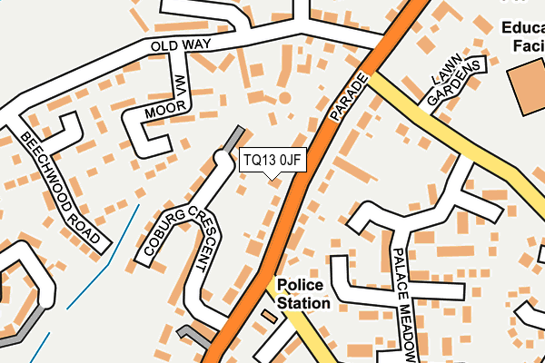 TQ13 0JF map - OS OpenMap – Local (Ordnance Survey) TQ13 0JF map - OS OpenMap – Local (Ordnance Survey)