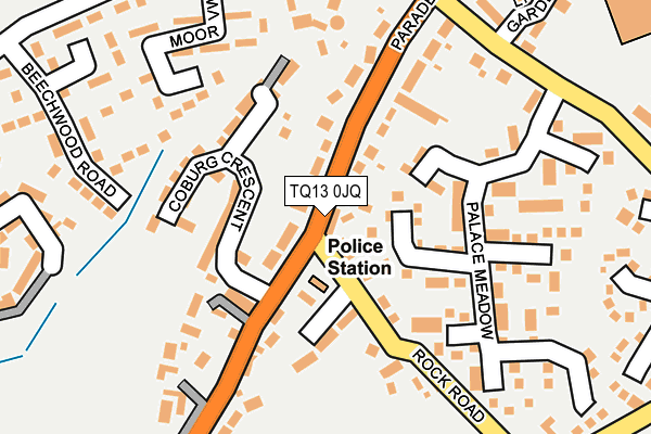TQ13 0JQ map - OS OpenMap – Local (Ordnance Survey) TQ13 0JQ map - OS OpenMap – Local (Ordnance Survey)