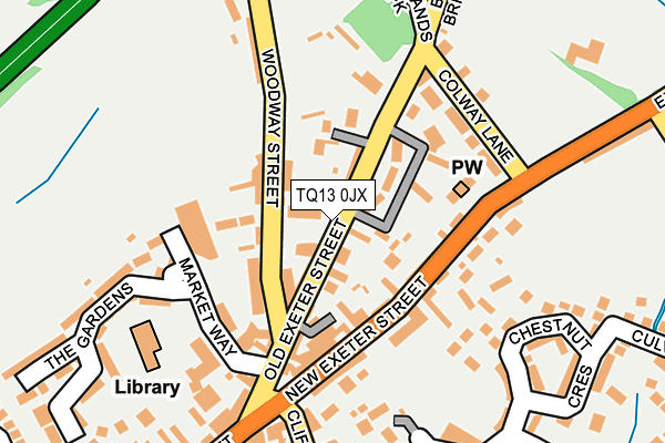 TQ13 0JX map - OS OpenMap – Local (Ordnance Survey) TQ13 0JX map - OS OpenMap – Local (Ordnance Survey)