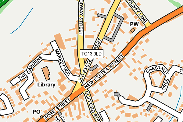 TQ13 0LD map - OS OpenMap – Local (Ordnance Survey) TQ13 0LD map - OS OpenMap – Local (Ordnance Survey)