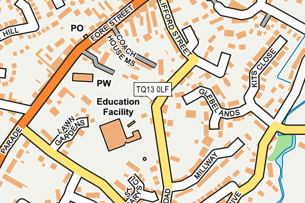 TQ13 0LF map - OS OpenMap – Local (Ordnance Survey) TQ13 0LF map - OS OpenMap – Local (Ordnance Survey)