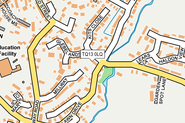 TQ13 0LQ map - OS OpenMap – Local (Ordnance Survey) TQ13 0LQ map - OS OpenMap – Local (Ordnance Survey)