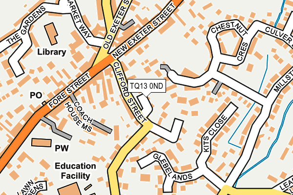 TQ13 0ND map - OS OpenMap – Local (Ordnance Survey) TQ13 0ND map - OS OpenMap – Local (Ordnance Survey)
