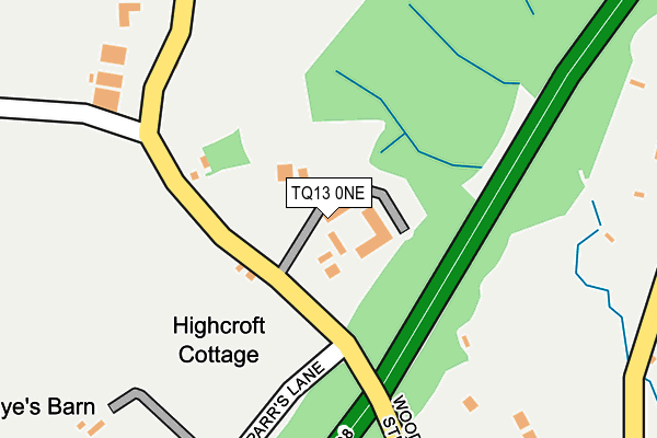 TQ13 0NE map - OS OpenMap – Local (Ordnance Survey) TQ13 0NE map - OS OpenMap – Local (Ordnance Survey)