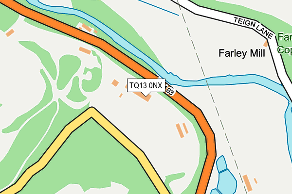 TQ13 0NX map - OS OpenMap – Local (Ordnance Survey) TQ13 0NX map - OS OpenMap – Local (Ordnance Survey)