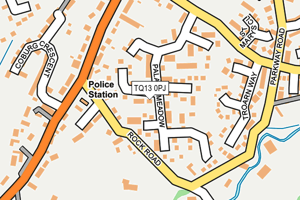 TQ13 0PJ map - OS OpenMap – Local (Ordnance Survey) TQ13 0PJ map - OS OpenMap – Local (Ordnance Survey)