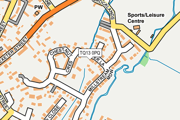 TQ13 0PQ map - OS OpenMap – Local (Ordnance Survey) TQ13 0PQ map - OS OpenMap – Local (Ordnance Survey)
