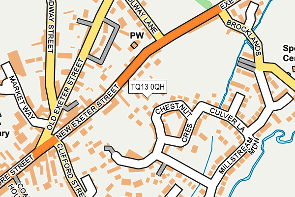 TQ13 0QH map - OS OpenMap – Local (Ordnance Survey) TQ13 0QH map - OS OpenMap – Local (Ordnance Survey)