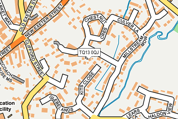 TQ13 0QJ map - OS OpenMap – Local (Ordnance Survey) TQ13 0QJ map - OS OpenMap – Local (Ordnance Survey)