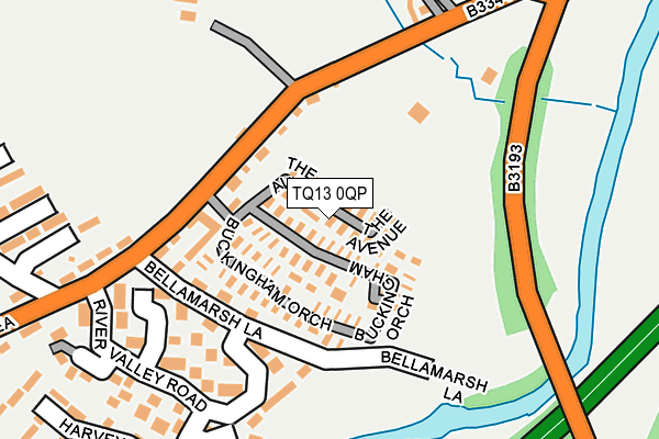TQ13 0QP map - OS OpenMap – Local (Ordnance Survey) TQ13 0QP map - OS OpenMap – Local (Ordnance Survey)