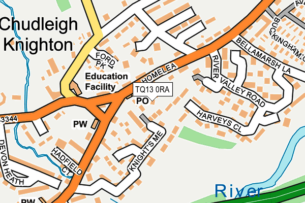 TQ13 0RA map - OS OpenMap – Local (Ordnance Survey) TQ13 0RA map - OS OpenMap – Local (Ordnance Survey)