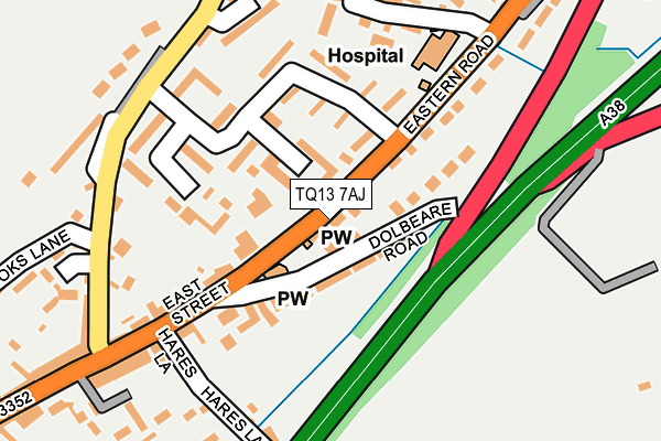TQ13 7AJ map - OS OpenMap – Local (Ordnance Survey) TQ13 7AJ map - OS OpenMap – Local (Ordnance Survey)