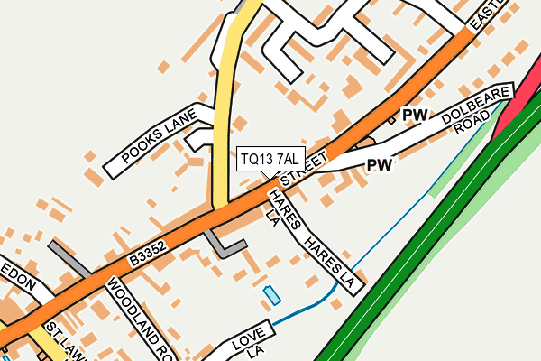 TQ13 7AL map - OS OpenMap – Local (Ordnance Survey) TQ13 7AL map - OS OpenMap – Local (Ordnance Survey)