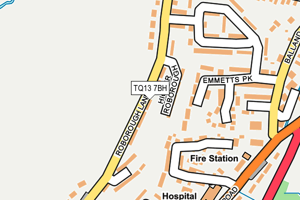TQ13 7BH map - OS OpenMap – Local (Ordnance Survey) TQ13 7BH map - OS OpenMap – Local (Ordnance Survey)