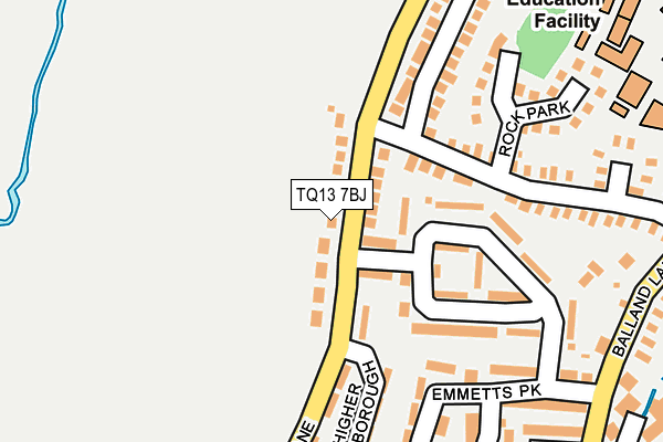 TQ13 7BJ map - OS OpenMap – Local (Ordnance Survey) TQ13 7BJ map - OS OpenMap – Local (Ordnance Survey)