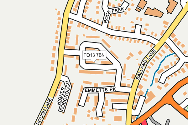 TQ13 7BN map - OS OpenMap – Local (Ordnance Survey) TQ13 7BN map - OS OpenMap – Local (Ordnance Survey)