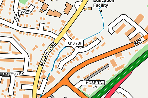 TQ13 7BP map - OS OpenMap – Local (Ordnance Survey) TQ13 7BP map - OS OpenMap – Local (Ordnance Survey)