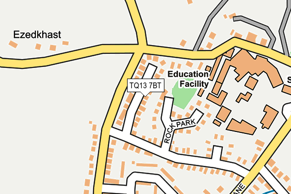 TQ13 7BT map - OS OpenMap – Local (Ordnance Survey) TQ13 7BT map - OS OpenMap – Local (Ordnance Survey)