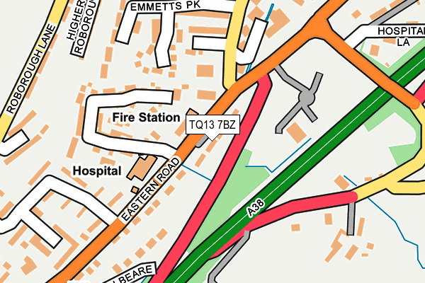 TQ13 7BZ map - OS OpenMap – Local (Ordnance Survey) TQ13 7BZ map - OS OpenMap – Local (Ordnance Survey)