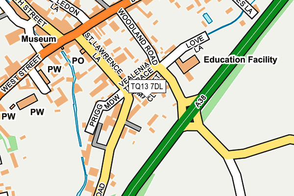 TQ13 7DL map - OS OpenMap – Local (Ordnance Survey) TQ13 7DL map - OS OpenMap – Local (Ordnance Survey)