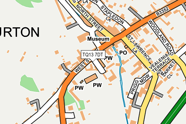 TQ13 7DT map - OS OpenMap – Local (Ordnance Survey) TQ13 7DT map - OS OpenMap – Local (Ordnance Survey)