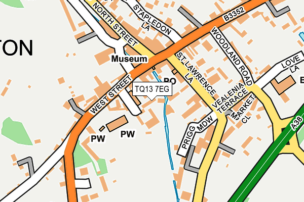 TQ13 7EG map - OS OpenMap – Local (Ordnance Survey) TQ13 7EG map - OS OpenMap – Local (Ordnance Survey)