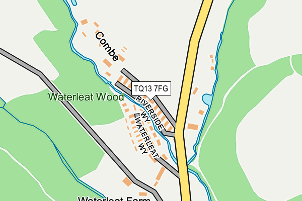 TQ13 7FG map - OS OpenMap – Local (Ordnance Survey)