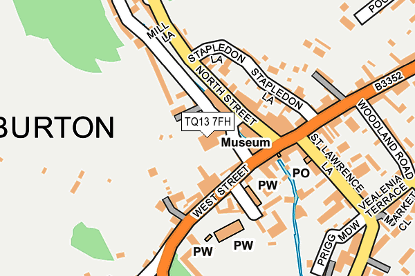 TQ13 7FH map - OS OpenMap – Local (Ordnance Survey) TQ13 7FH map - OS OpenMap – Local (Ordnance Survey)
