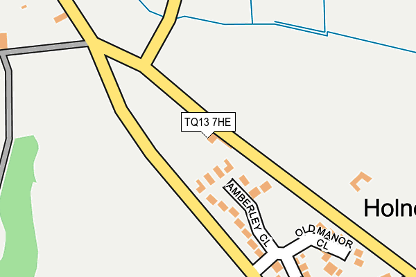 TQ13 7HE map - OS OpenMap – Local (Ordnance Survey) TQ13 7HE map - OS OpenMap – Local (Ordnance Survey)