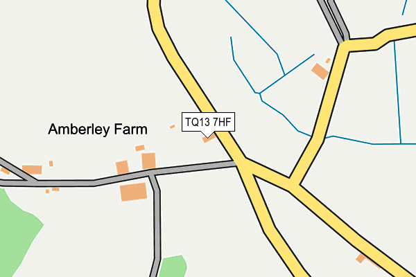TQ13 7HF map - OS OpenMap – Local (Ordnance Survey) TQ13 7HF map - OS OpenMap – Local (Ordnance Survey)