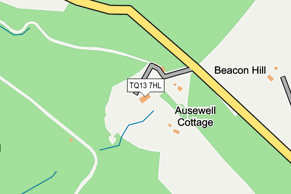 TQ13 7HL map - OS OpenMap – Local (Ordnance Survey) TQ13 7HL map - OS OpenMap – Local (Ordnance Survey)