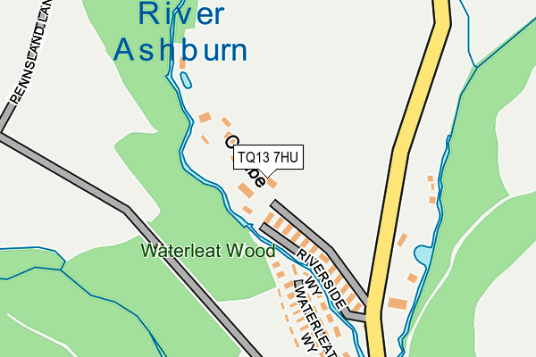 TQ13 7HU map - OS OpenMap – Local (Ordnance Survey)