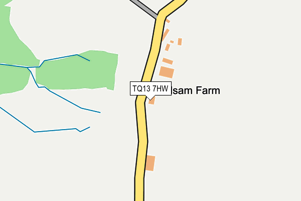 TQ13 7HW map - OS OpenMap – Local (Ordnance Survey)