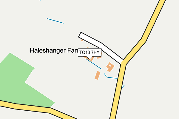 TQ13 7HY map - OS OpenMap – Local (Ordnance Survey)