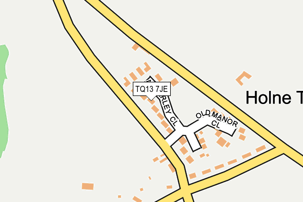 TQ13 7JE map - OS OpenMap – Local (Ordnance Survey) TQ13 7JE map - OS OpenMap – Local (Ordnance Survey)