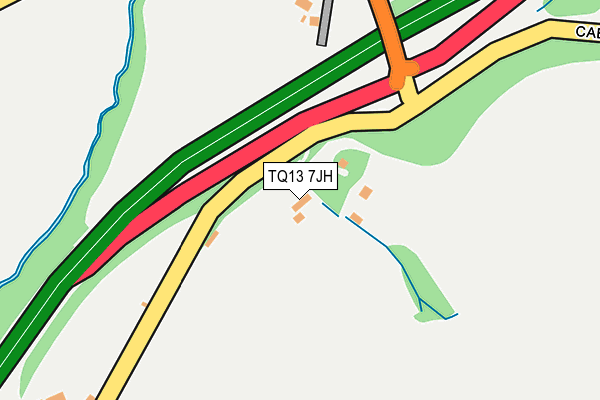 TQ13 7JH map - OS OpenMap – Local (Ordnance Survey)