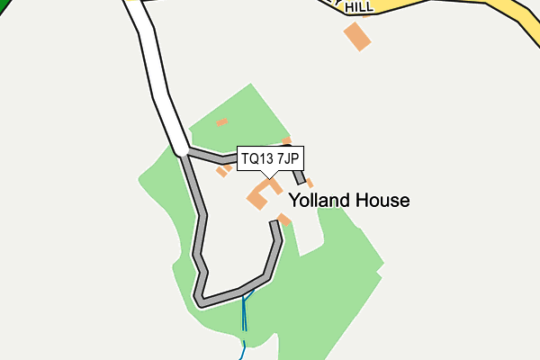 TQ13 7JP map - OS OpenMap – Local (Ordnance Survey)