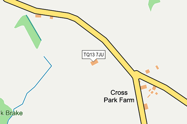 TQ13 7JU map - OS OpenMap – Local (Ordnance Survey) TQ13 7JU map - OS OpenMap – Local (Ordnance Survey)